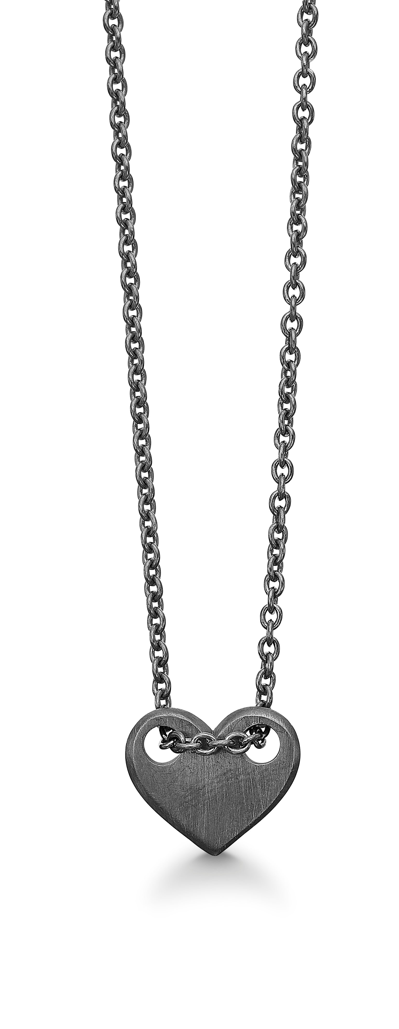 OXYD. SØLV COLLIER 40+3CM